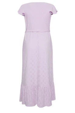 YOURS Curve Lilac Purple Broderie Anglaise Maxi Dress -JOICY Clothing Shop beb5836c 1cf3 49 137558 Y
