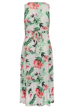YOURS LONDON Curve Green Floral Print Knot Front Maxi Dress -JOICY Clothing Shop c07b962f b85d 49 162141 Y