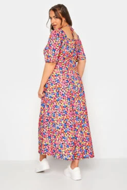 LIMITED COLLECTION Curve Pink Floral Print Tie Front Maxi Dress -JOICY Clothing Shop c164e987 80b0 44 215758 C