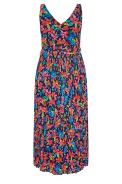YOURS LONDON Curve Blue Floral Pleated Maxi Dress -JOICY Clothing Shop c24f7374 bd91 4d 162021 Y