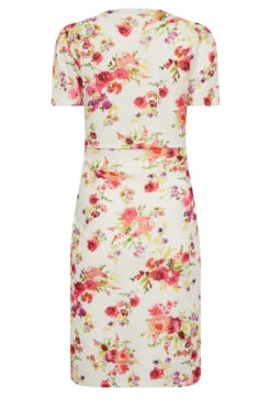 YOURS PETITE Curve White Floral Wrap Midi Dress -JOICY Clothing Shop c265f95d b80b 48 174482 Y