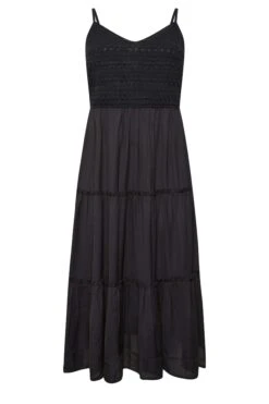 LIMITED COLLECTION Curve Black Crochet Tiered Midaxi Dress 10 LIMITED COLLECTION Curve Black Crochet Tiered Midaxi Dress -JOICY Clothing Shop c3c866e8 8b96 47 215581 X
