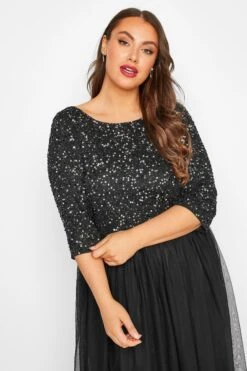 LUXE Curve Black Sequin Hand Embellished Maxi Dress -JOICY Clothing Shop c3ea7f7a 7b43 43 161873 D