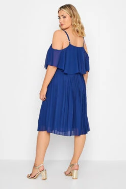 YOURS LONDON Curve Cobalt Blue Pleated Overlay Midi Dress 9 YOURS LONDON Curve Cobalt Blue Pleated Overlay Midi Dress -JOICY Clothing Shop c5c26146 3862 4e 162120 D