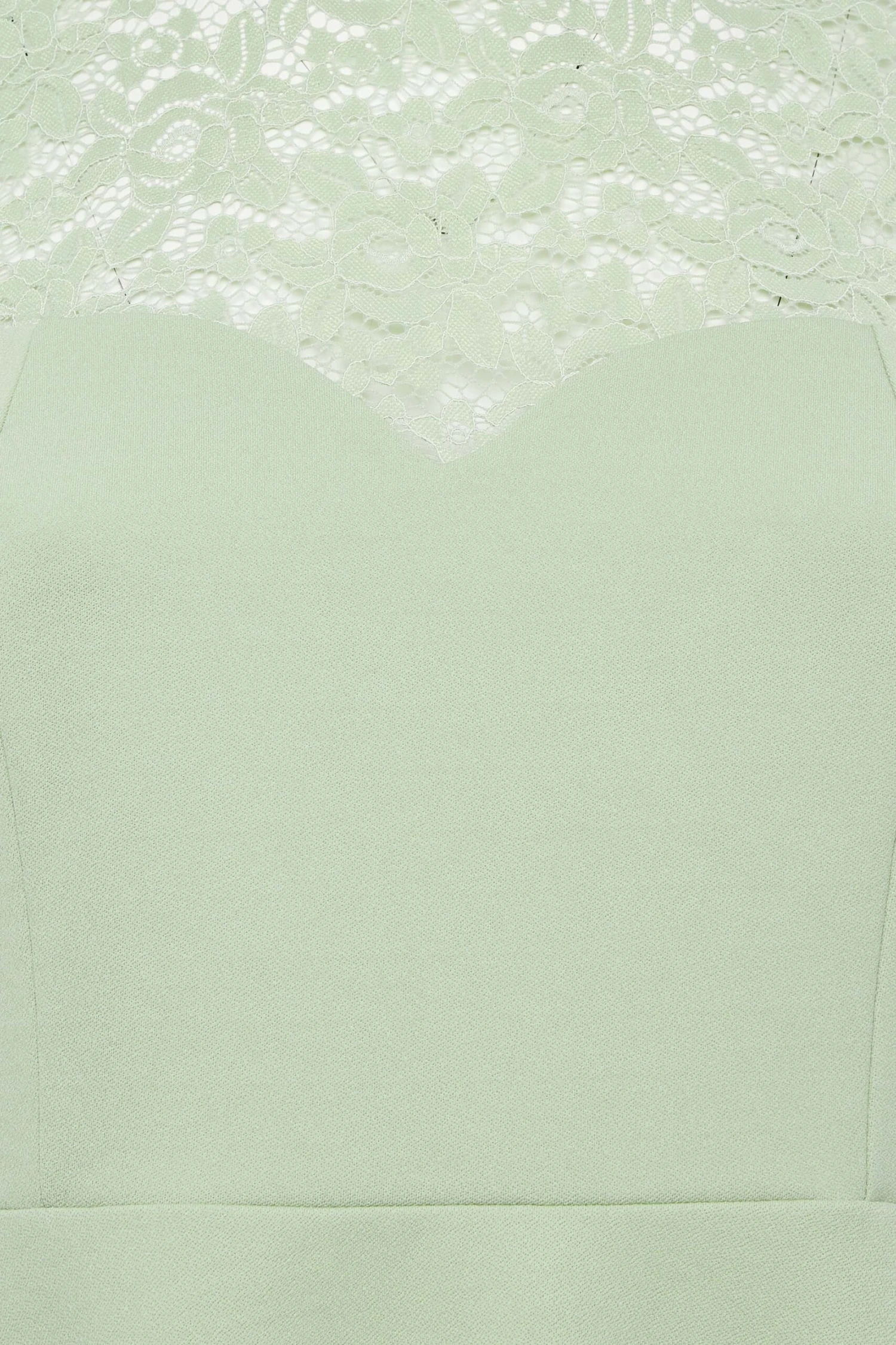YOURS LONDON Curve Sage Green Lace Sweetheart Midi Dress 4 YOURS LONDON Curve Sage Green Lace Sweetheart Midi Dress - Image 4