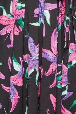 YOURS LONDON Curve Black Floral Print Wrap Dress -JOICY Clothing Shop c711e718 ed44 40 162201 Z
