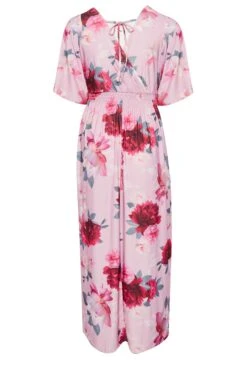YOURS LONDON Curve Pink Floral Shirred Maxi Dress 13 YOURS LONDON Curve Pink Floral Shirred Maxi Dress -JOICY Clothing Shop c8240699 d209 4e 162124 Y