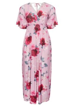 YOURS LONDON Curve Pink Floral Shirred Maxi Dress 12 YOURS LONDON Curve Pink Floral Shirred Maxi Dress -JOICY Clothing Shop c90f06b8 75b6 45 162124 X