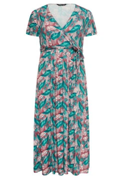 YOURS Curve Pink Leaf Print Maxi Wrap Dress 10 YOURS Curve Pink Leaf Print Maxi Wrap Dress -JOICY Clothing Shop c9f8fce3 19d1 46 302160 X
