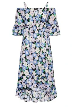 YOURS Curve Purple Floral Cold Shoulder Midaxi Dress 10 YOURS Curve Purple Floral Cold Shoulder Midaxi Dress -JOICY Clothing Shop cab316fe 7ee6 42 137286 X