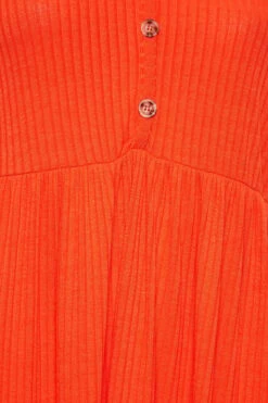 LIMITED COLLECTION Curve Orange Ribbed Peplum Midi Dress -JOICY Clothing Shop cce495c6 49f2 4f 215745 Z
