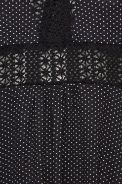 YOURS Curve Black Polka Dot Print Lace Detail Dress -JOICY Clothing Shop cd04ec4f c505 4a 302048 Z