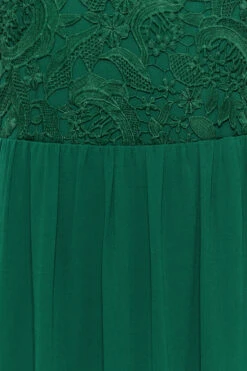 YOURS LONDON Curve Forest Green Lace Front Chiffon Maxi Dress -JOICY Clothing Shop cd588968 2a32 45 161891 Z
