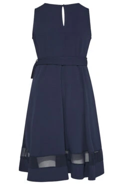 YOURS LONDON Curve Navy Blue Mesh Panel Skater Dress 11 YOURS LONDON Curve Navy Blue Mesh Panel Skater Dress -JOICY Clothing Shop d22a5ea8 4844 49 162038 Y