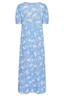 YOURS Curve Blue Floral V-Neck Maxi Dress -JOICY Clothing Shop d491f4aa 7ddc 47 137202 Y
