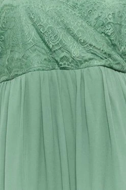 YOURS LONDON Curve Green Lace Detail Wrap Maxi Dress -JOICY Clothing Shop d5047b10 a35b 46 161895 Z