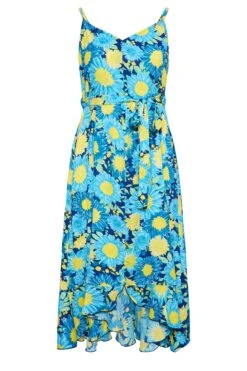 LIMITED COLLECTION Curve Blue Floral Frill Hem Midaxi Dress -JOICY Clothing Shop d7d4a488 86fd 42 215496 X