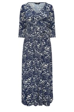 YOURS Curve Navy Blue Floral Print Maxi Dress -JOICY Clothing Shop dc482ae9 67fe 46 301892 X