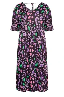 YOURS Curve Black Animal Print Smock Midi Dress -JOICY Clothing Shop ddd61f6c dd27 48 137508 X