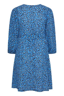 YOURS LONDON Curve Blue Leopard Print Wrap Dress -JOICY Clothing Shop dde696f3 1b4c 47 161731 Y