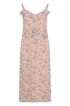 YOURS LONDON Curve Pink Floral Print Ruffle Maxi Dress -JOICY Clothing Shop de098336 06fe 46 161125 F