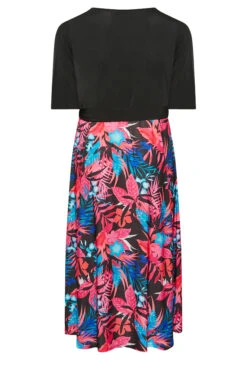 YOURS LONDON Curve Black Tropical Print Wrap Dress -JOICY Clothing Shop deec0722 aef5 44 162220 Y