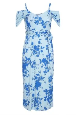 YOURS LONDON Curve Blue Floral Cold Shoulder Maxi Dress -JOICY Clothing Shop e0025354 fa4c 47 161531 X