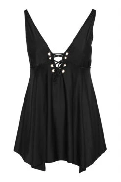 YOURS Curve Black Eyelet Lace Up Tummy Control Swim Dress 12 YOURS Curve Black Eyelet Lace Up Tummy Control Swim Dress -JOICY Clothing Shop e0363051 5d7a 4e 150212 F