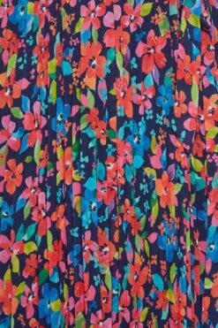 YOURS LONDON Curve Blue Floral Pleated Maxi Dress -JOICY Clothing Shop e3f76ed0 d462 45 162021 Z