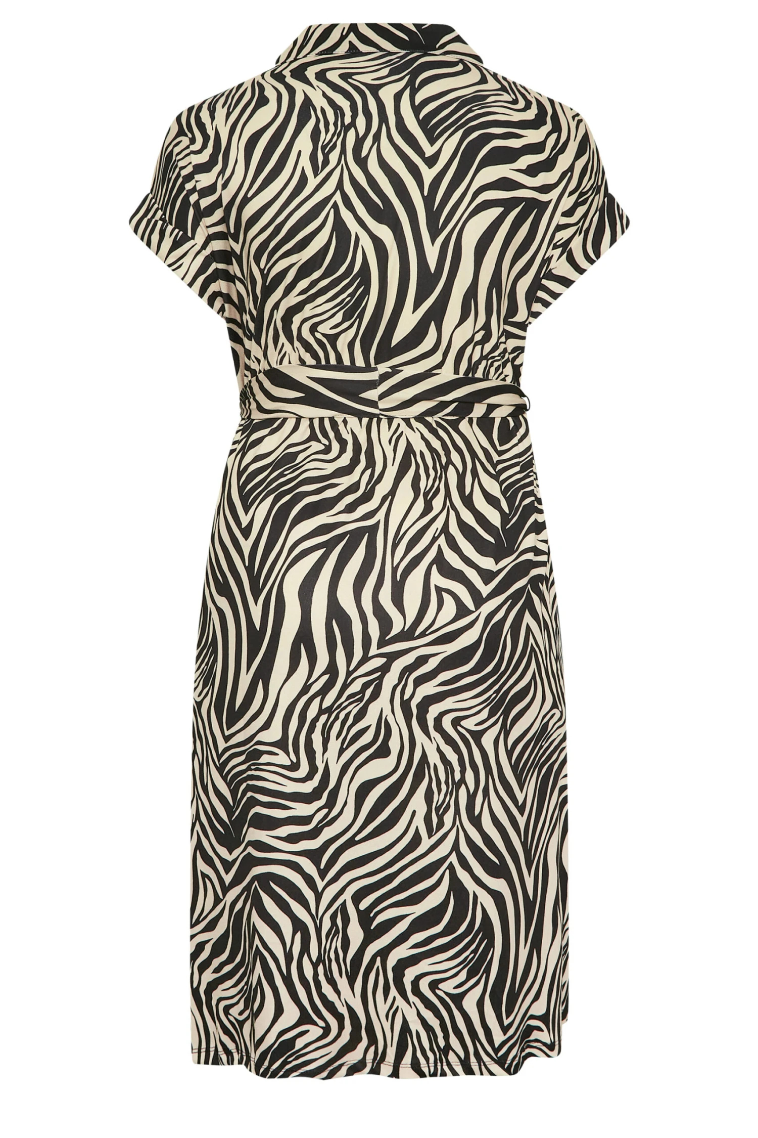 YOURS Curve Black & White Zebra Print Spilt Hem Midaxi Shirt Dress 6 YOURS Curve Black & White Zebra Print Spilt Hem Midaxi Shirt Dress - Image 6