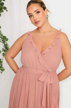 YOURS LONDON Curve Pink Ruffle Wrap Dress 8 YOURS LONDON Curve Pink Ruffle Wrap Dress -JOICY Clothing Shop e63d610d 2f6b 46 161887 D