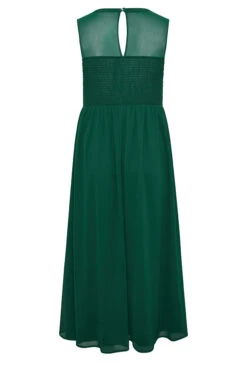 YOURS LONDON Curve Forest Green Lace Front Chiffon Maxi Dress -JOICY Clothing Shop e6e98a57 3e7f 41 161891 Y