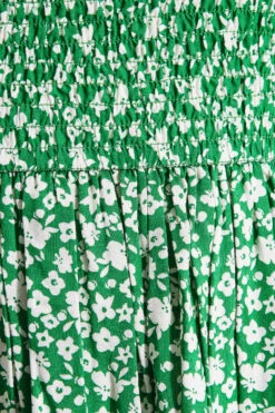 YOURS Curve Green Floral Shirred Bardot Maxi Dress -JOICY Clothing Shop e994097b 18e3 4b 137099 Z