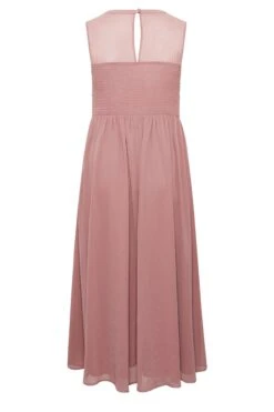 YOURS LONDON Curve Pink Lace Detail Chiffon Maxi Dress -JOICY Clothing Shop ea4be3e0 4503 4b 161890 Y