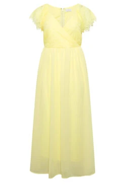 YOURS LONDON Curve Yellow Lace Detail Wrap Maxi Dress -JOICY Clothing Shop ea6f770b 9ebc 4c 161894 X