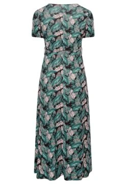 YOURS Curve Black Leaf Print Maxi Wrap Dress -JOICY Clothing Shop ea89d587 a7a9 4b 302162 Y