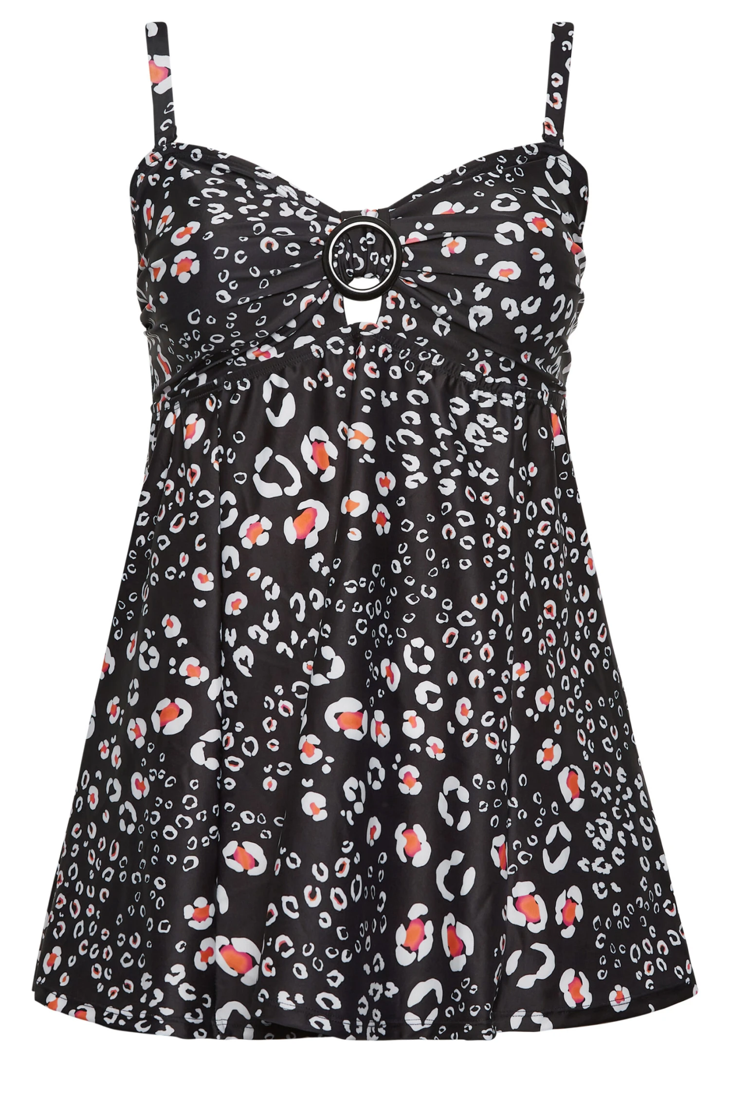 YOURS Curve Black Animal Print Buckle Tummy Control Swim Dress 6 YOURS Curve Black Animal Print Buckle Tummy Control Swim Dress - Image 6