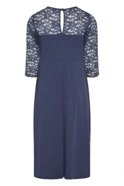 YOURS LONDON Curve Navy Blue Lace Sweetheart Midi Dress -JOICY Clothing Shop eb5a24b5 6085 49 162028 Y