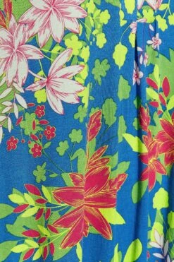 YOURS Curve Blue Front Print Pleat Front Dress -JOICY Clothing Shop eb99c32b 5680 4a 301000 Z