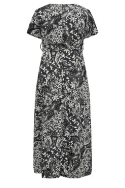 YOURS Curve Black Paisley Print Wrap Maxi Dress 11 YOURS Curve Black Paisley Print Wrap Maxi Dress -JOICY Clothing Shop ebf8022e 384b 47 302074 Y
