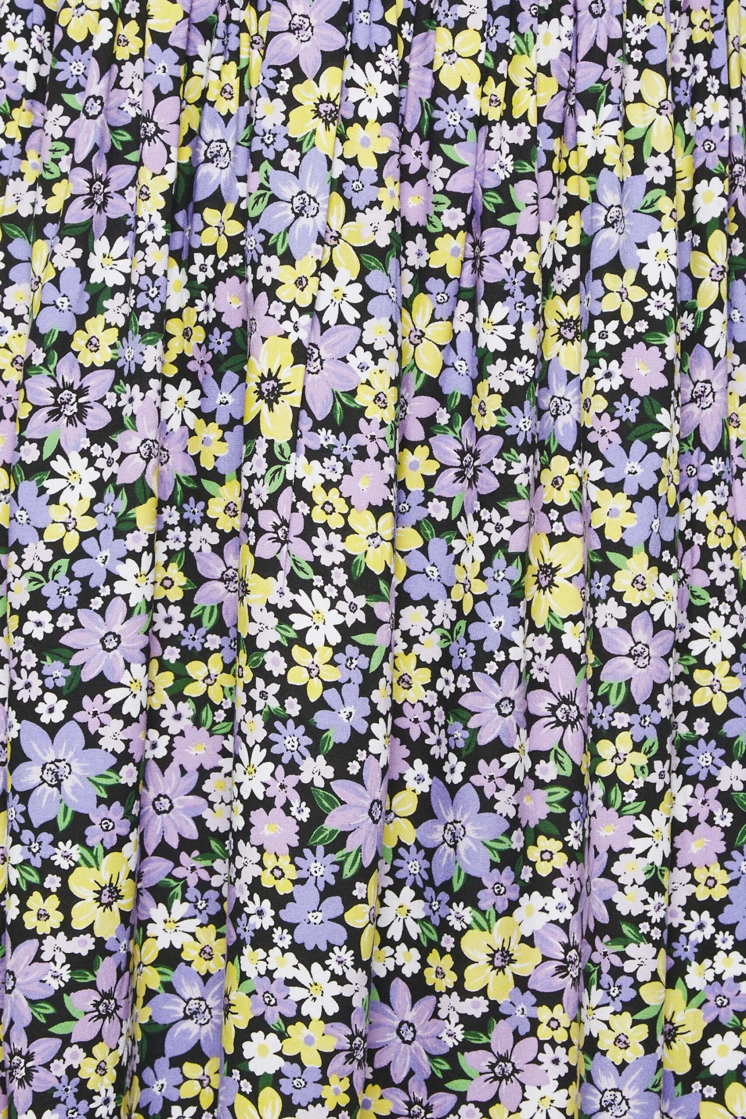 YOURS Curve Black & Purple Floral Shirred Bardot Maxi Dress 4 YOURS Curve Black & Purple Floral Shirred Bardot Maxi Dress - Image 4