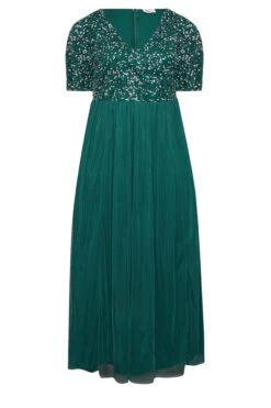LUXE Curve Forest Green Sequin Hand Embellished Maxi Dress -JOICY Clothing Shop ecd83038 de15 41 161988 X