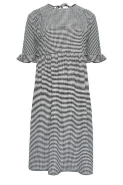YOURS Curve Black Gingham Textured Smock Midi Dress 12 YOURS Curve Black Gingham Textured Smock Midi Dress -JOICY Clothing Shop ecfb2e4b bf3d 48 137516 X