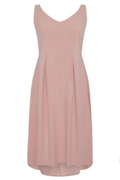YOURS LONDON Curve Pink High Low Pleated Midi Dress 8 YOURS LONDON Curve Pink High Low Pleated Midi Dress -JOICY Clothing Shop ee983d10 724f 4d 161364 F