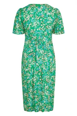 YOURS LONDON Curve Green Floral Print Button Through Tea Dress -JOICY Clothing Shop f0c3857a fd57 4b 161579 Y