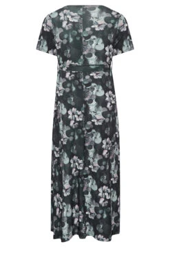 YOURS Curve Black V-Neck Floral Wrap Dress -JOICY Clothing Shop f1139ac9 a775 4b 302165 Y