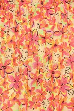 LIMITED COLLECTION Curve Orange Floral Frill Cold Shoulder Midi Dress -JOICY Clothing Shop f27bc442 d6e4 45 215544 Z