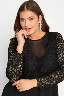YOURS LONDON Curve Black Lace Plunge Skater Dress -JOICY Clothing Shop f31f4569 64f4 4e 161905 D
