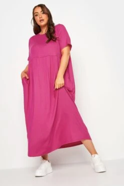 LIMITED COLLECTION Curve Hot Pink Pocket Maxi Dress -JOICY Clothing Shop f33191ff a75b 45 215719 B1