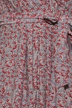 YOURS Curve Red & White Leaf Print Wrap Maxi Dress -JOICY Clothing Shop f6731b38 f011 4b 301413 Z